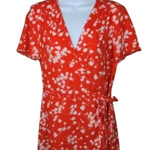 J.Crew Womens Cap  Sleeve Knee-length WRAP dress  for Women Size 14